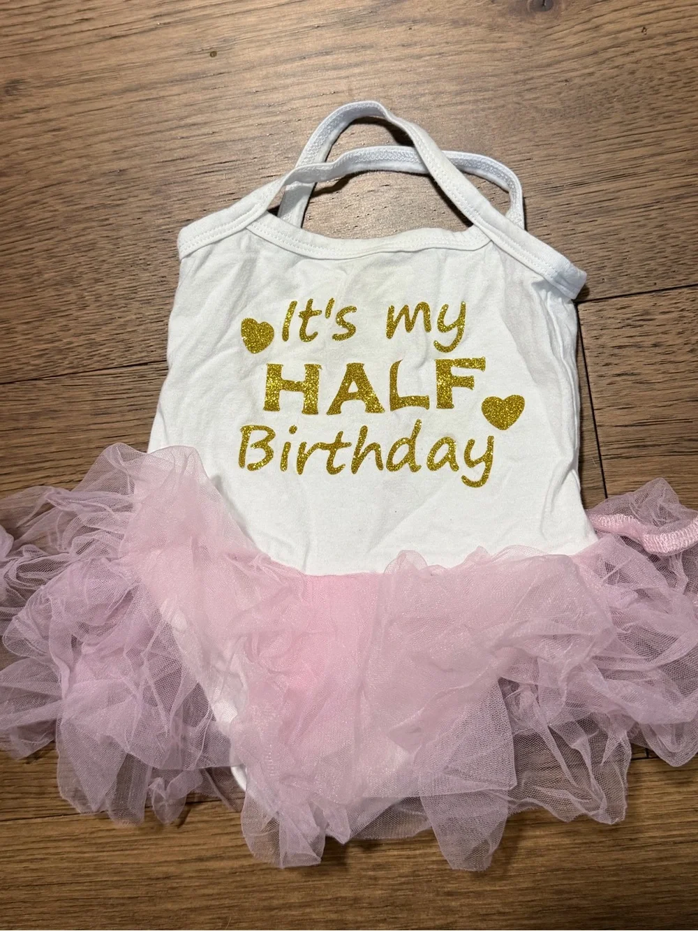Kieri Sui It's My Half Birthday Tutu Cross Back Dress Baby Girl 6 Months